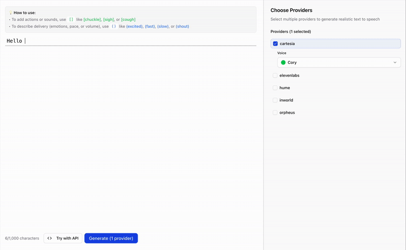 Waveform editor with autocomplete demo